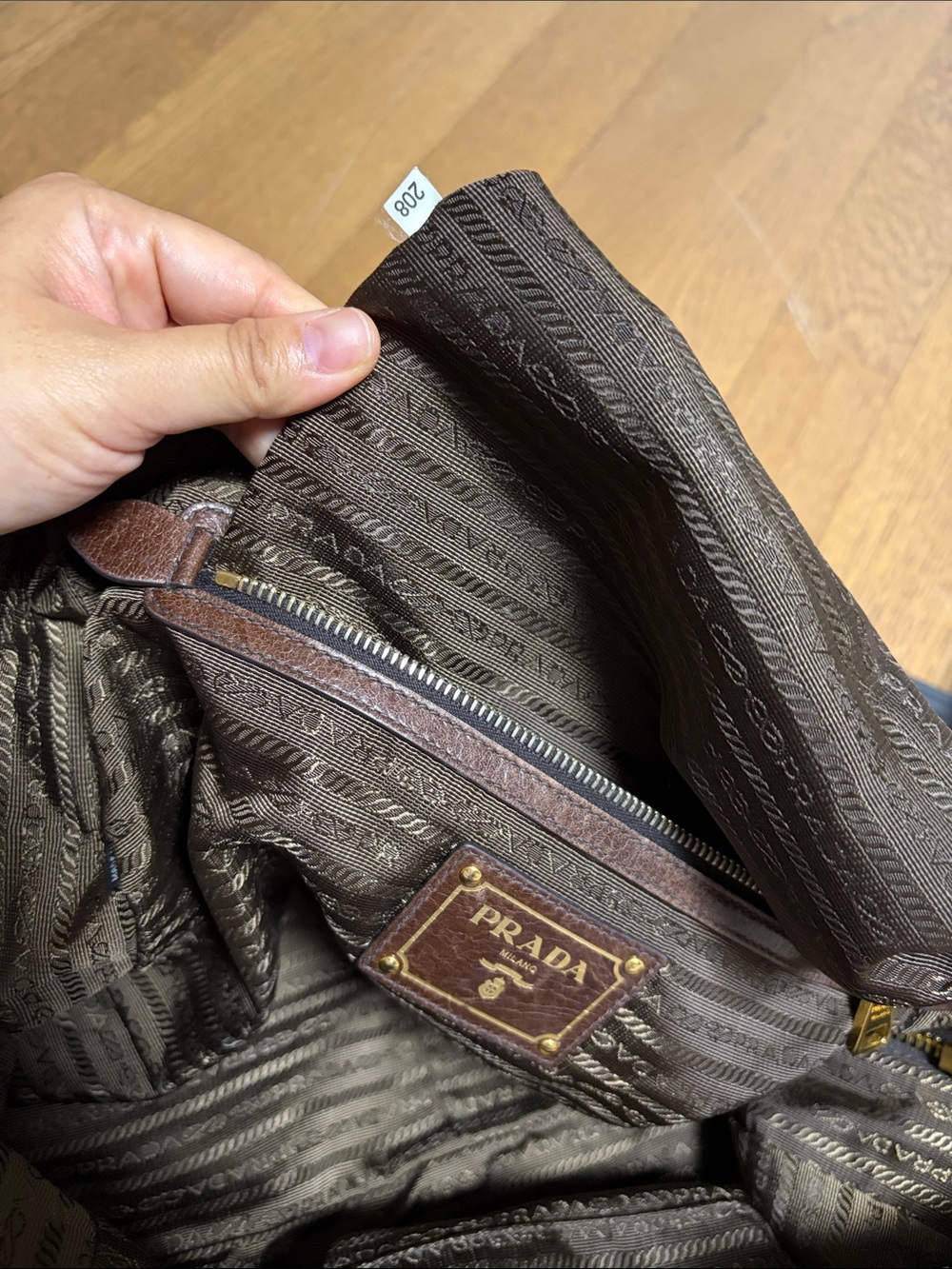 PRADA Brown Leather Satchel Bag - Picture 15 of 15